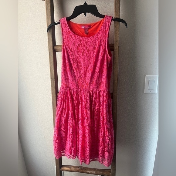 up by ultra pink Dresses & Skirts - UP by Ultra Pink - size small lace pink dress